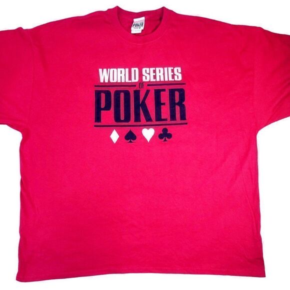 World Series of Poker (WSOP)  cranberry red short sleeve T-shirt - Picture 1 of 3